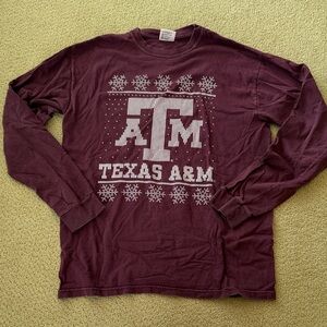 Comfort Colors Texas A&M Christmas Long Sleeve Shirt